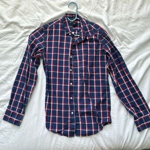 J.Crew Men’s Small Slim Fit Plaid Button Shirt